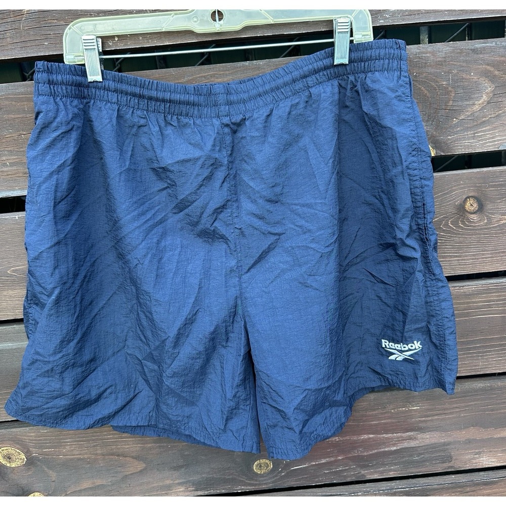 Vtg  Reebox Shorts Mens Nylon Packable Lined Baggies Windbreaker Swim Large‎